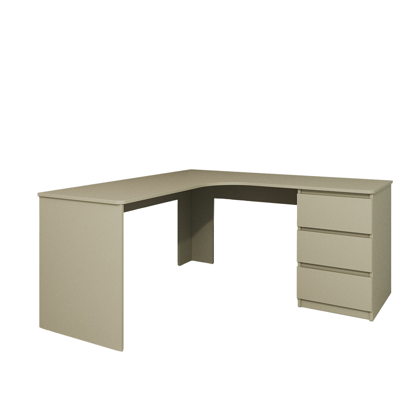 Стіл письмовий кутовий Сапфір Захід Меблі одна тумба 1200х1300х750 мм Латте